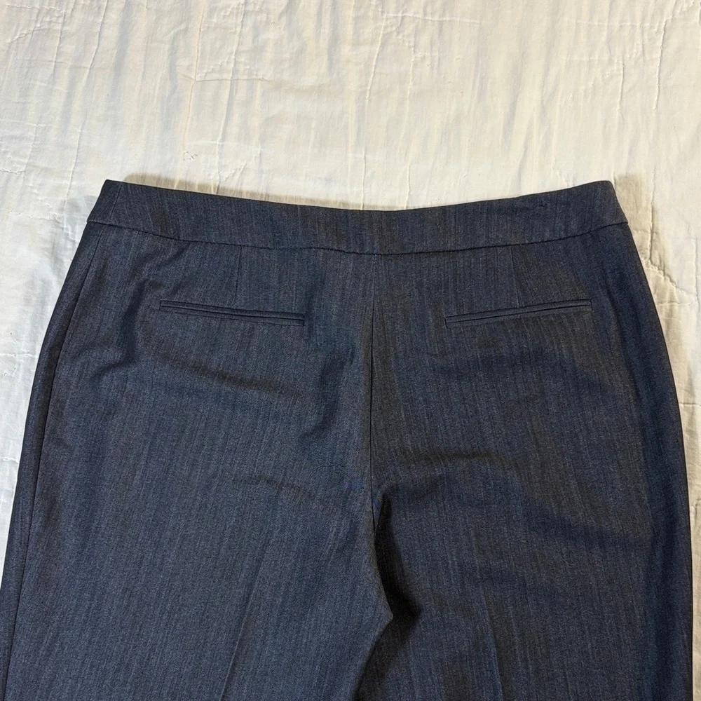 Officecore Anne Klein Navy/Charcoal Heather Pinstripe Career‎ Trousers Size 8